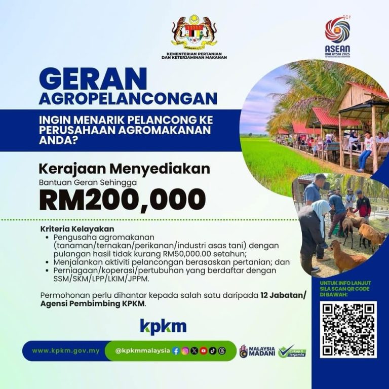 Geran Agro Pelancongan kini dibuka